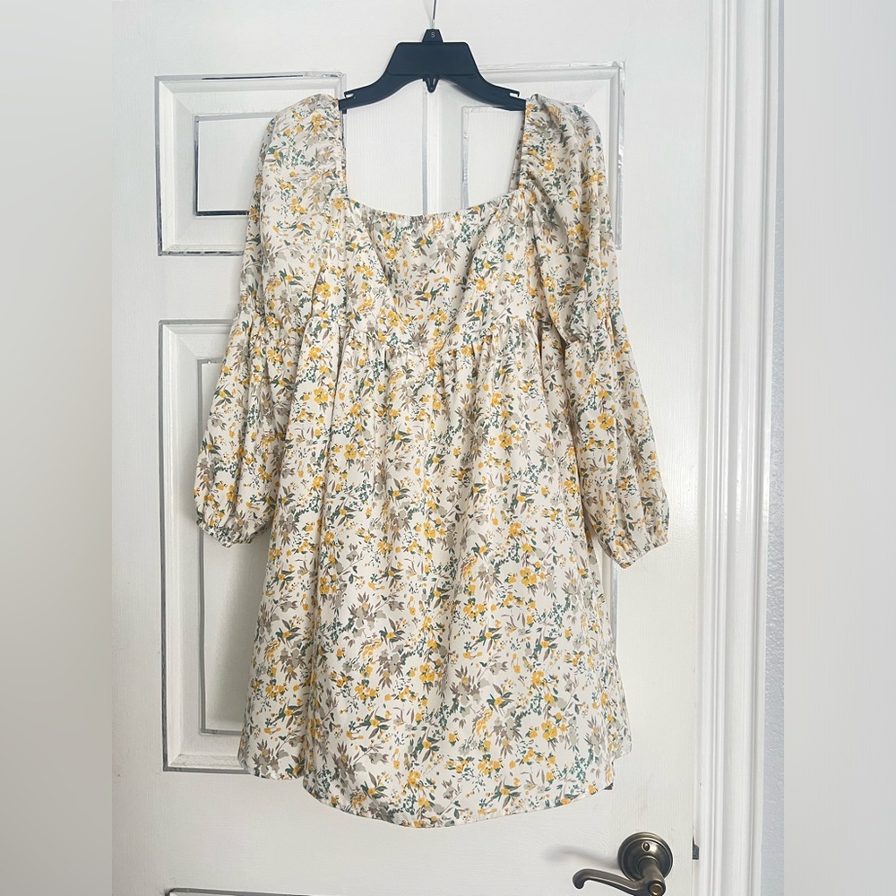 White Floral Summer Dress
